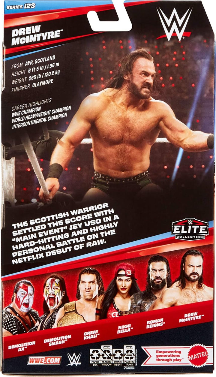 Mattel WWE Elite - Figura de acción y accesorios, serie #123, juego...