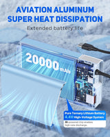 Cargador portátil de 20000 mAh, 22.5 W PD 3.0+QC 4.0, banco de ener...