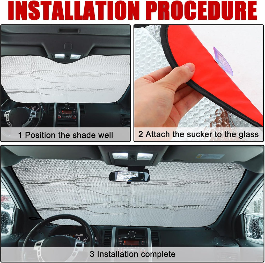 Jingmore Letrero de venta para parabrisas de vehículo, vende rápidamente tu auto o camión, plegable, parasol para ventana delantera de automóvil, información fácil de ver sobre doble propósito (48 x