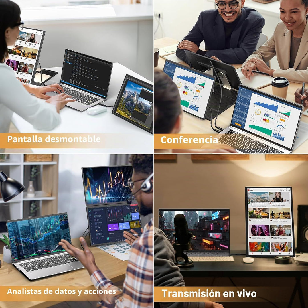 ROYY - Extensor de pantalla para portátil de 2.5 K, monitor portáti...