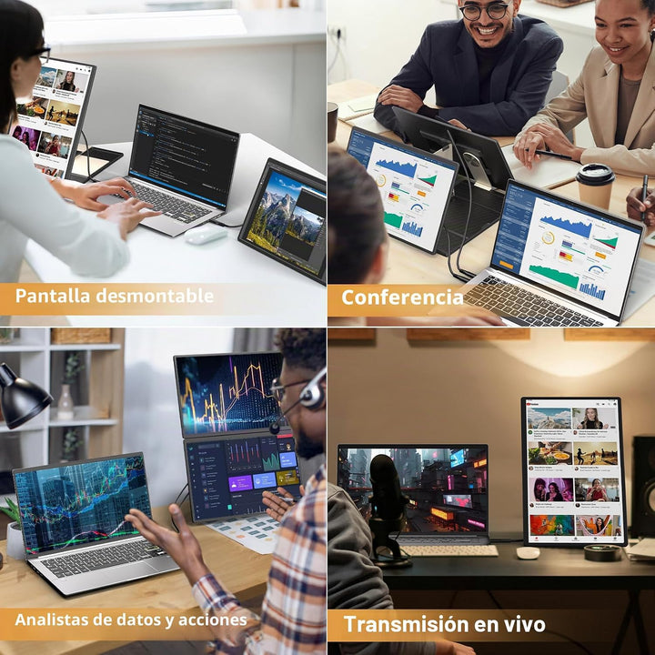 ROYY - Extensor de pantalla para portátil de 2.5 K, monitor portáti...