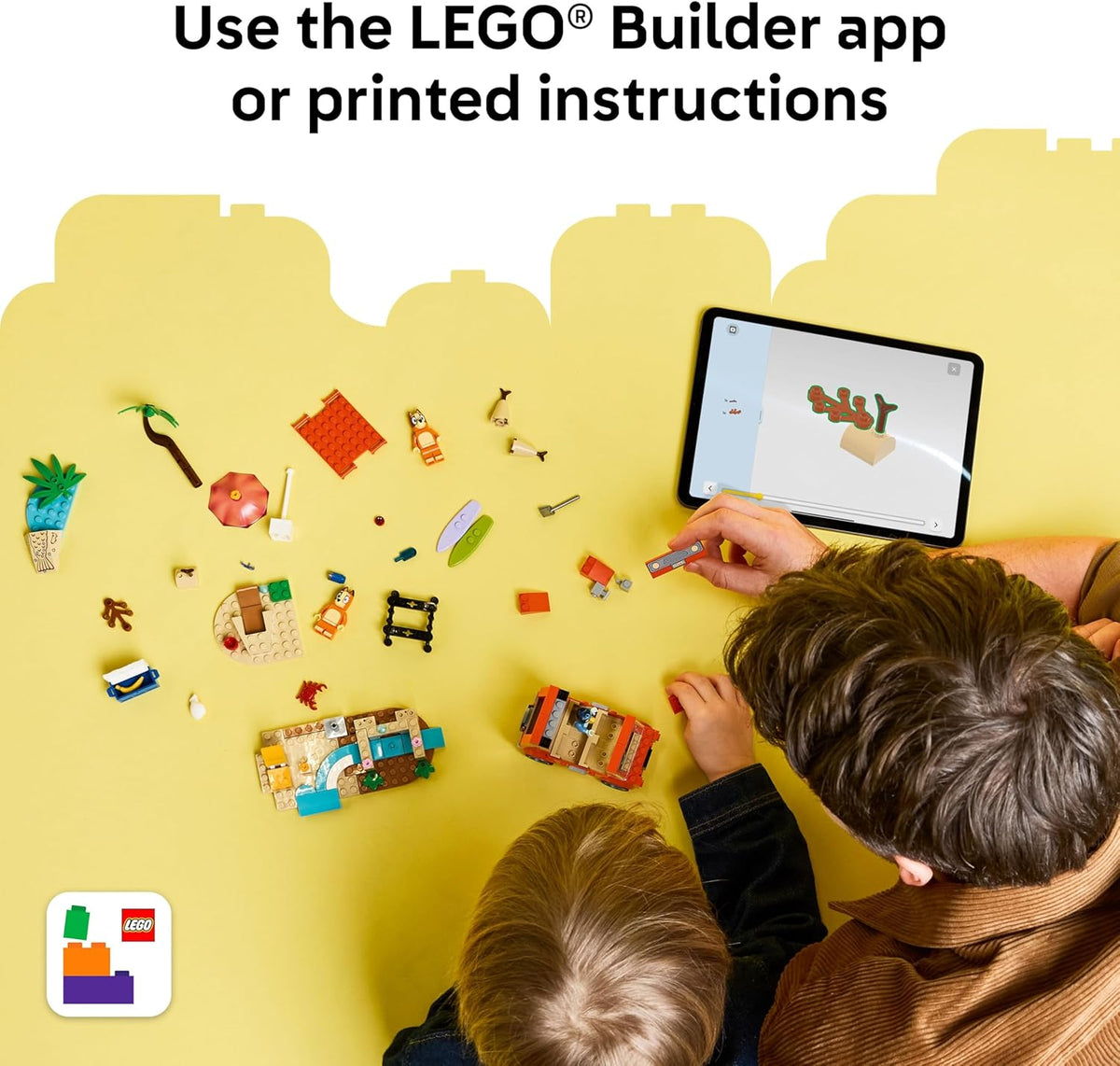 LEGO Bluey Blueys Beach Family Car Trip - Juguete de