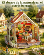 Rolife Kits de casa en miniatura de bricolaje: cocina de granja iluminada
