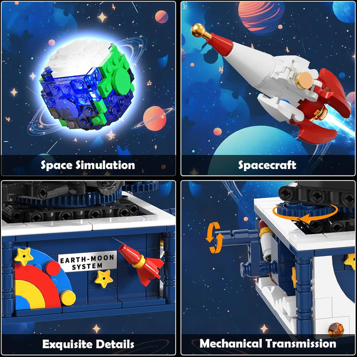 Juegos espaciales giratorios con luz planeta Juguetes de