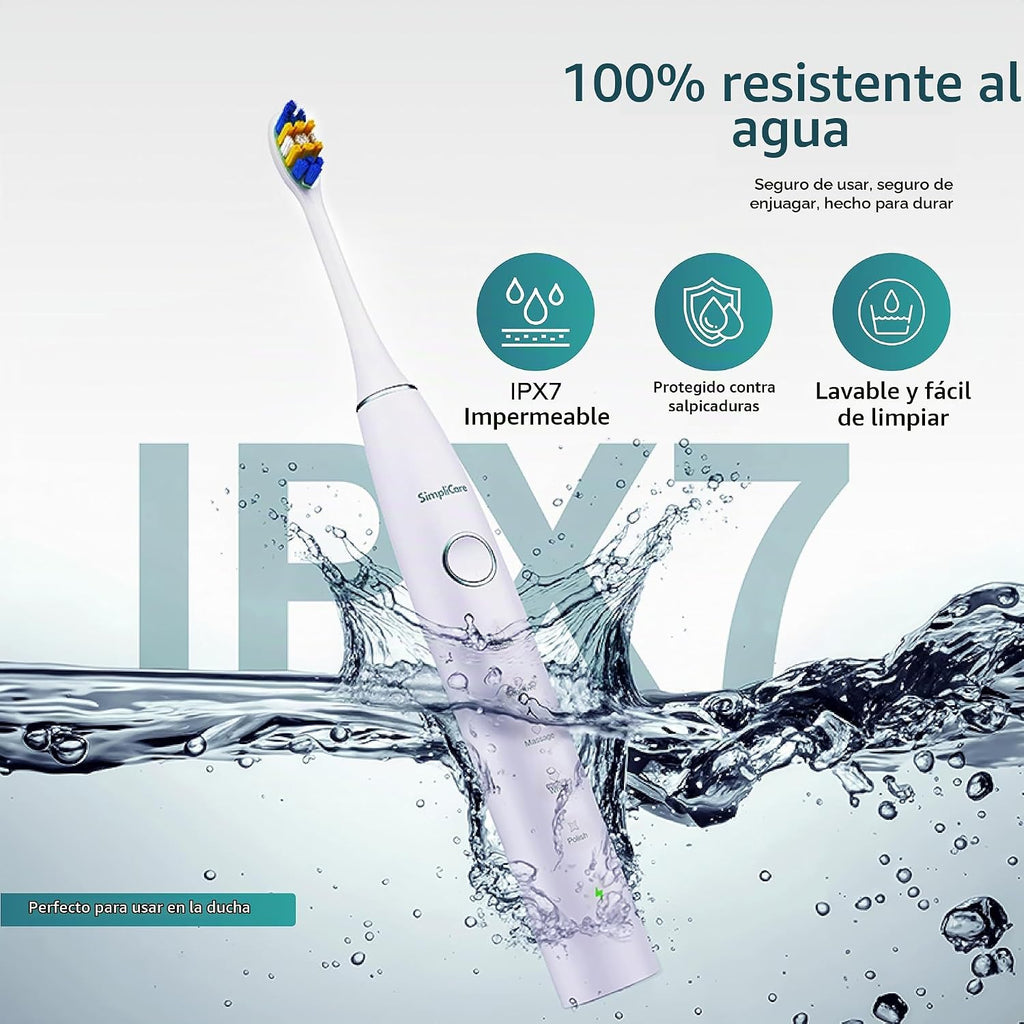 Combo de cepillo de dientes eléctrico con hilo dental de agua | Sistema de cuidado bucal de encimera 2 en 1 | 10 niveles de presión, 25-160 PSI | Tanque de 20 onzas, 6 puntas de chorro y 2