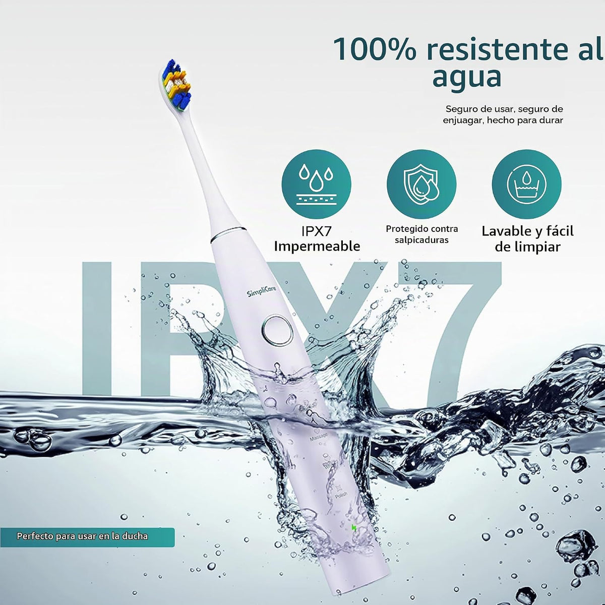 Combo de cepillo de dientes eléctrico con hilo dental de agua | Sistema de cuidado bucal de encimera 2 en 1 | 10 niveles de presión, 25-160 PSI | Tanque de 20 onzas, 6 puntas de chorro y 2