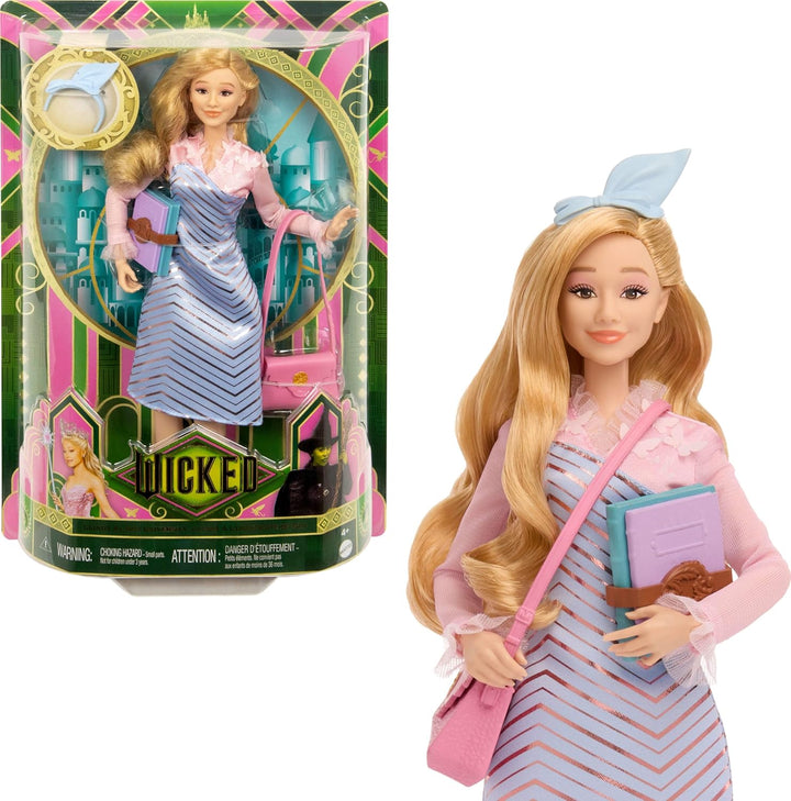 Mattel Universal Wicked Glinda Muñeca de moda con accesorios, cabel...