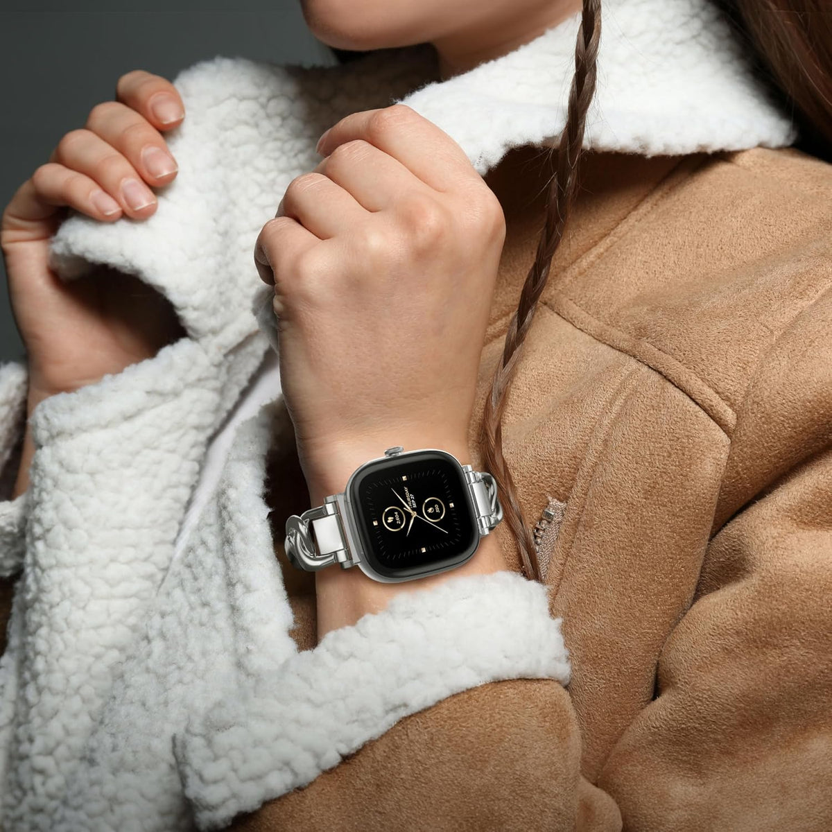iTouch Belle - Reloj inteligente para mujer, pantalla AMOLED de 1.75 pulgadas, rastreador de actividad física con llamadas Bluetooth, frecuencia cardíaca y seguimiento del sueño, más de 60 modos deportivos, reloj inteligente impermeable IP68 para Android