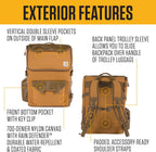 Carhartt Mochila unisex de 35L de nailon para jornada laboral, resistente al agua, con bolsillo acolchado para portátil de 15 pulgadas, Asfalto, Tamaño único