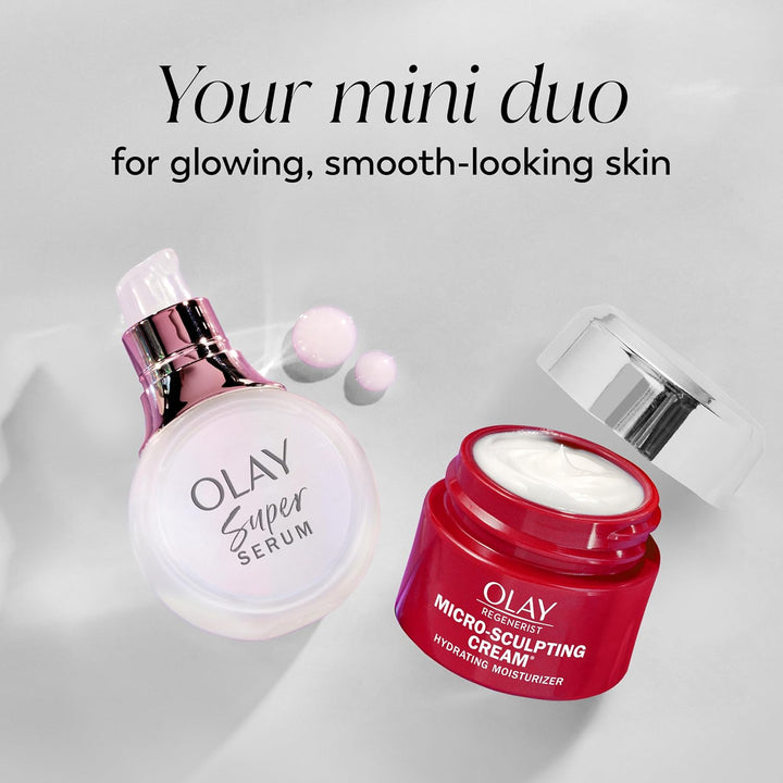 Olay Super Serum y MicroSculpting Cream Mini Duo Kit más vendido, S...
