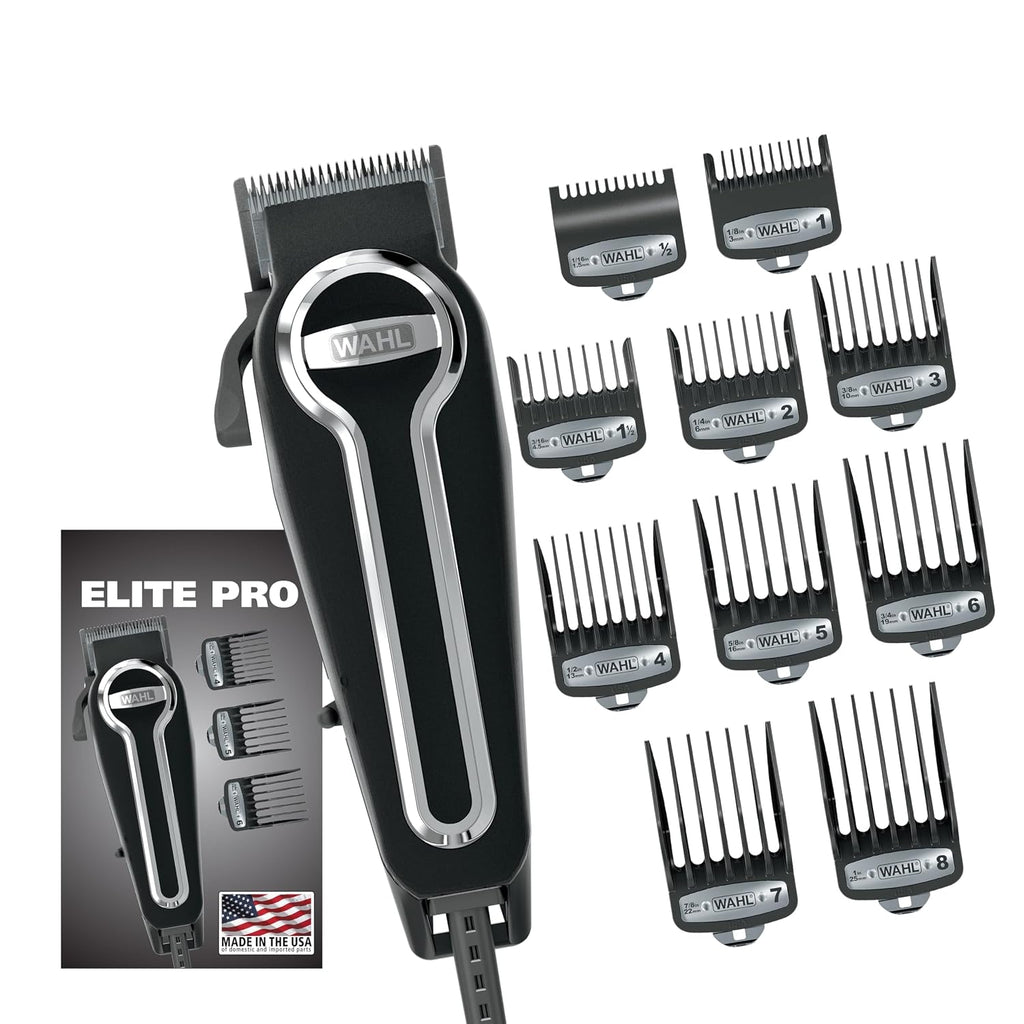 Wahl Clipper Elite Pro Kit de Corte y Aseo de Alto Rendimiento para Hombre - Cortapelos eléctrico - Modelo 79602