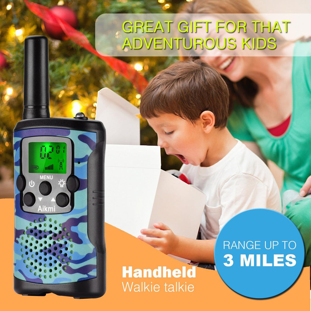 Aikmi - Walkie Talkies para niños, de 22 canales de radio, 2 vías y...