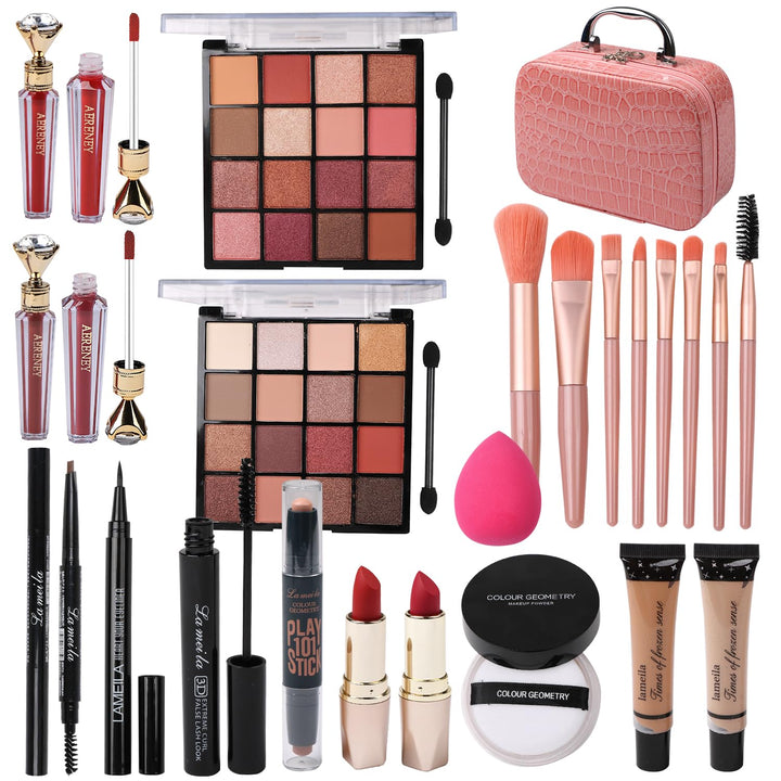 Delymol Kit de maquillaje todo en uno para niñas adolescentes, somb...