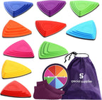 Special Supplies 10 Piedras de Equilibrio para Niños de Interior y Exterior, Bloques de Equilibrio que Promueven la Coordinación, Equilibrio y Fuerza, Goma Segura para Niños, Bordes Antideslizantes