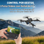 Drone con cámara 1080P HD, FPV Mini Drone plegable para adultos (negro)
