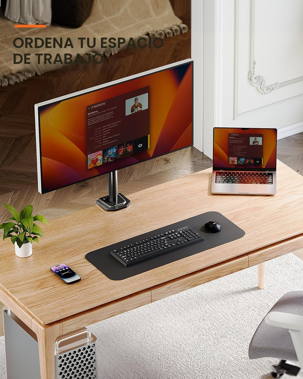 Ergear Soporte de monitor único para pantallas de 13 a 32 pulgadas