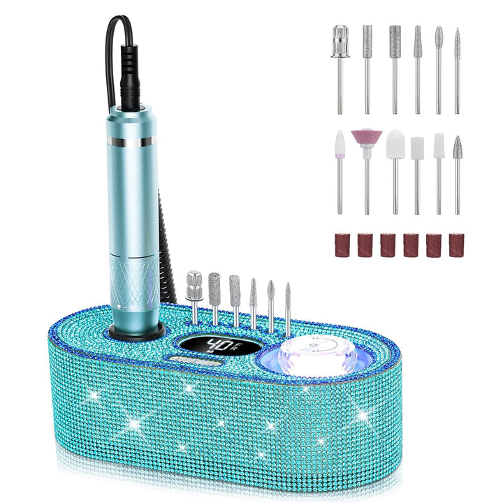 JOSGLOI Taladro de Uñas Eléctrico Profesional: Kit de Lima de Uñas...