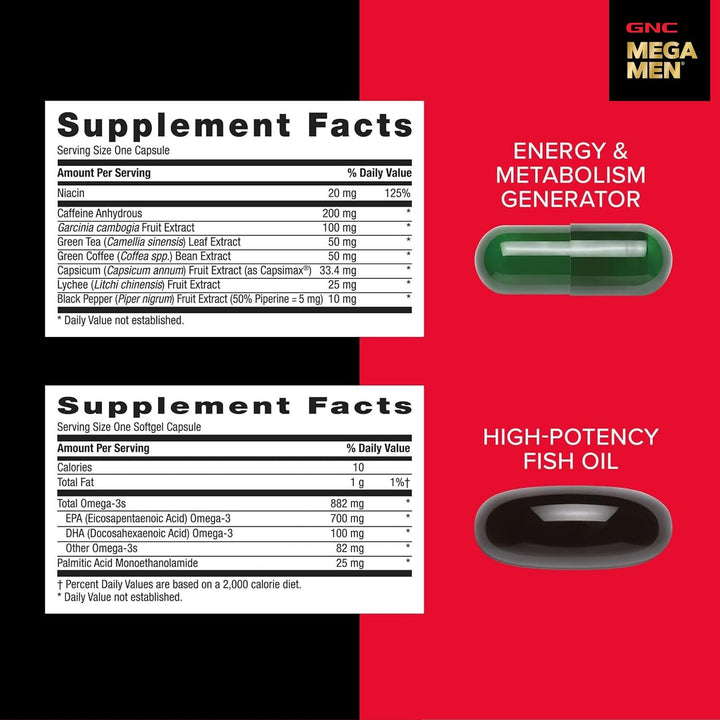 GNC Mega Men Energía y Metabolismo Vitapak Program, Nutrición Compl...