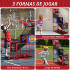 Juego de Baloncesto Arcade con Marcador Electrónico y Dardos