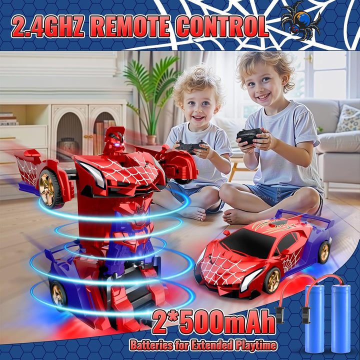 Spider Transform RC Cars Juguetes con luces de ojos y