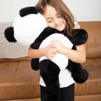HUGIMALS Bowie The Panda - Peluche sensorial pesado y cómodo lindo de 20 pulgadas, 4.5 libras, grande, sin perfume, lavable, calmante, animal de peluche para el cuidado personal para niños