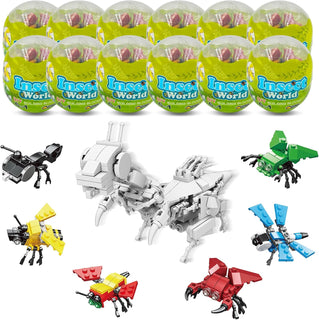 LEBOCADO Mini juegos de bloques de construcción, 12 piezas de bloqu...
