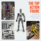 Juego de figuras de acción T13, articulación multiarticulación de 4 piezas