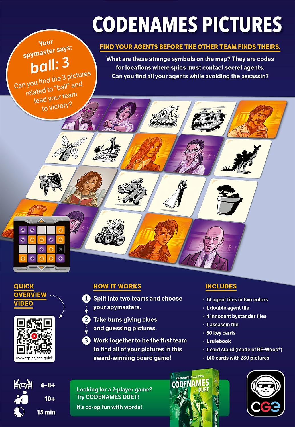 CGE Codenames: Pictures Board Game (2nd Edition)