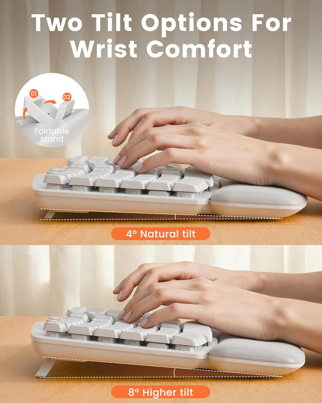 Combo de teclado y mouse inalámbricos blancos para MacBook y Window...
