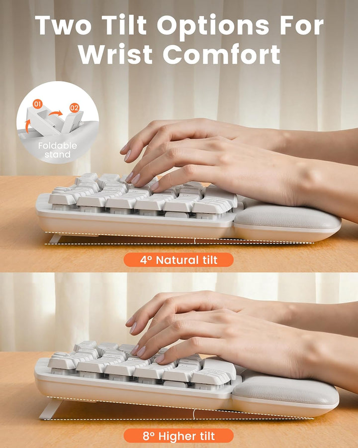 Combo de teclado y mouse inalámbricos blancos para MacBook y Window...
