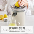 Martha Stewart Exprimidor eléctrico de cítricos y extractor de jugo, lino