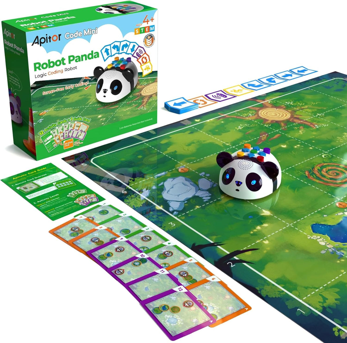 Apitor Robot Panda Coding Robot para 4-6, juguete de aprendizaje STEM sin