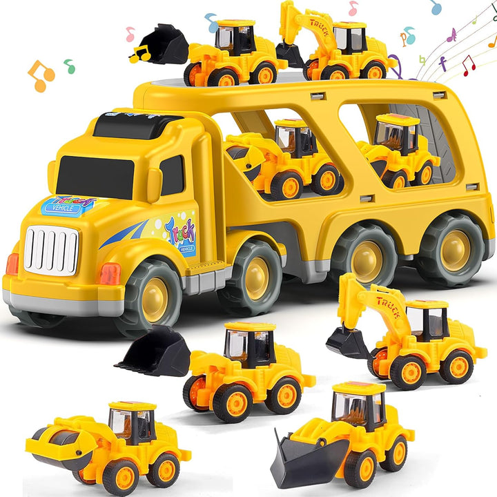 Veslier Camión de construcción de juguetes para niños y niñas de 3,...