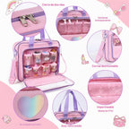 Bolsa de transporte para muñecas compatible con muñecas LOL Surprise, bolsa de transporte compatible con muñecas Barbie de 6 a 12 pulgadas, organizador todo en uno para muñecas y accesorios (solo