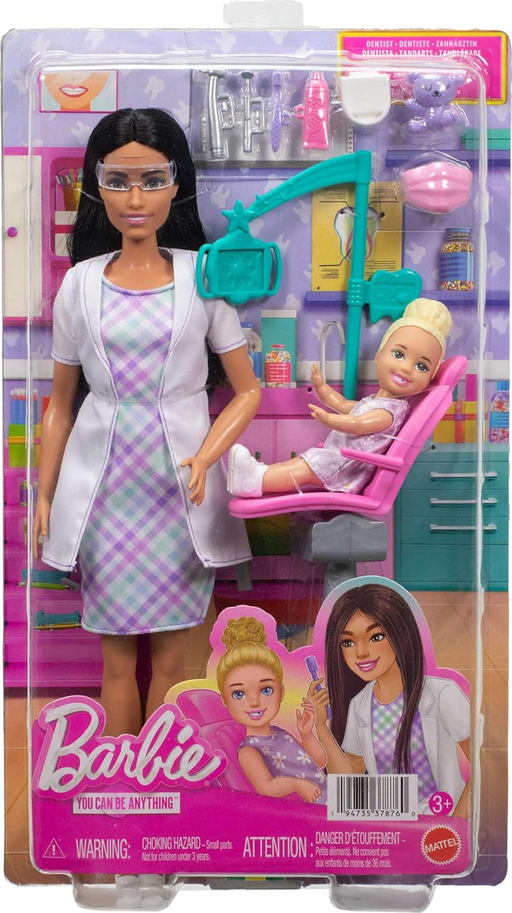Barbie Careers - Juego de dentista con muñeca morena con