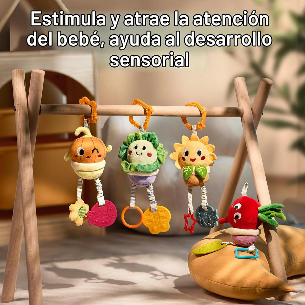 TUMAMA 4 Pcs Potted Vegetable Hanging Car Seat Toys para Baby 0 3 6 9 Months