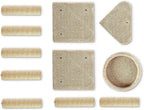Amazon Basics Torre de actividades de escalada para interiores con postes rascadores, grande, 17.7 x 45.9 pulgadas, beige