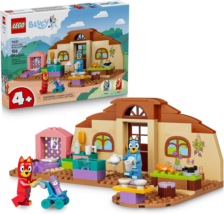 LEGO Bluey School with Rusty and Bluey - Building Toy for Girls &am...