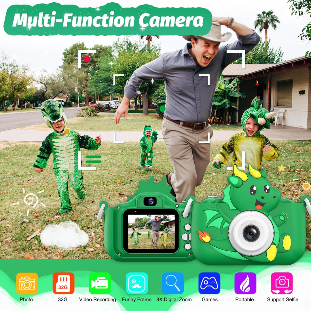 Goopow - Cámara selfie digital para niñas de 3 a 9 años, juguete de...