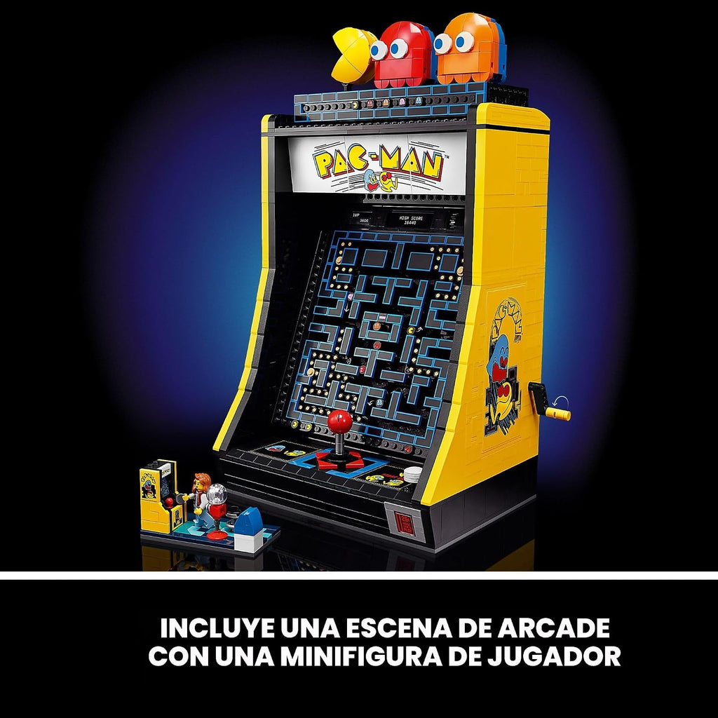 LEGO Icons PAC-Man - Juego de construcción arcade para adultos, decoración coleccionable de oficina, estante o dormitorio, regalos para hombres y mujeres, con mango móvil para recrear, 10323