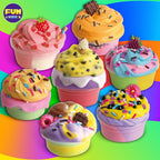 Cubo de Slime de Mantequilla Lechosa de 4 LB como Regalo para Niñas, FunKidz 64 FL OZ Kit de Juguete de Slime Blanco Suave Enorme Preelaborado Perfumado con 29 Complementos Variados, Regalo de
