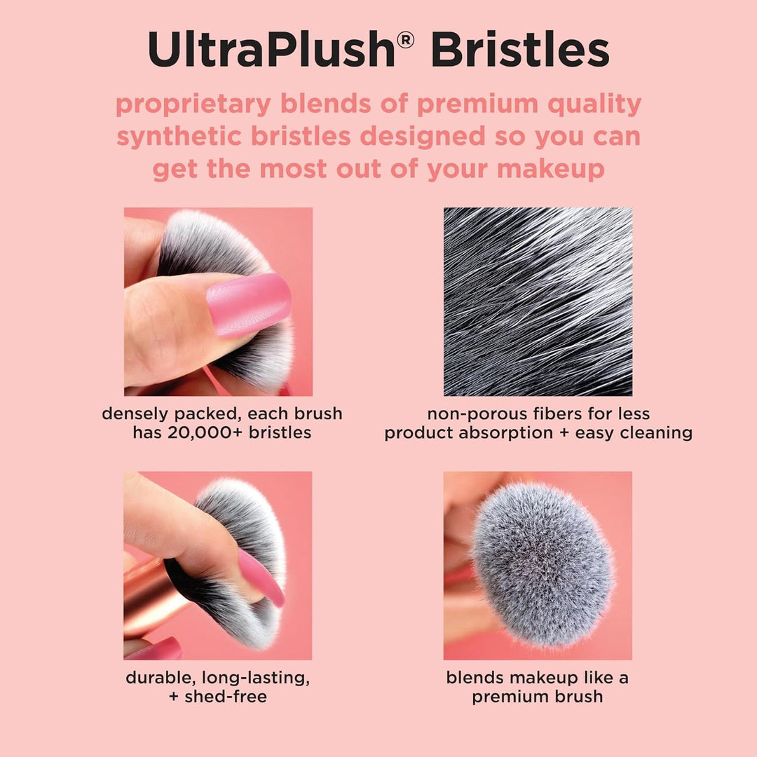 Real Techniques Juego de 9 brochas de maquillaje Au Naturale para s...