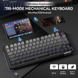 SOLAKAKA Teclado mecánico A75pro-ALL 75% con pantalla (gris degrada...