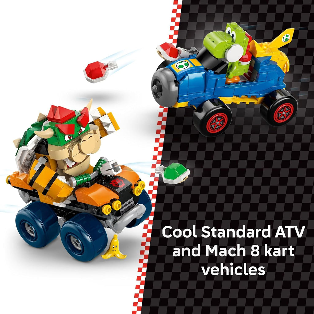LEGO Super Mario: Mario Kart - Juguete de construcción del castillo de Bowser para niños, juego de simulación para niños y niñas, a partir de 9 años, idea de regalo de Nintendo para jugadores jóvenes, con figuras de juguete de Yoshi y Bowser - 72039