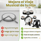 Juego de batería para niños de 3 a 6 años, 5 piezas de tambores de