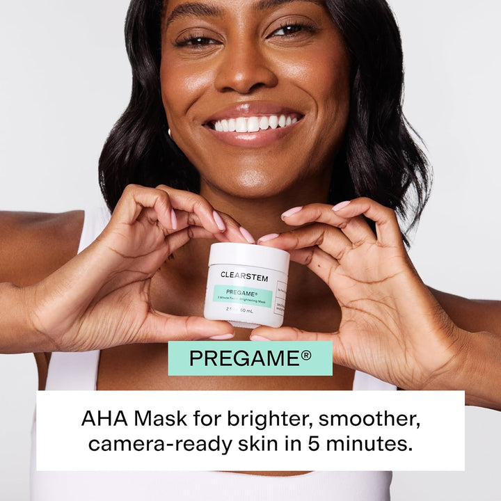 CLEARSTEM PREGAME - Mascarilla iluminadora con exfoliante facial AH...