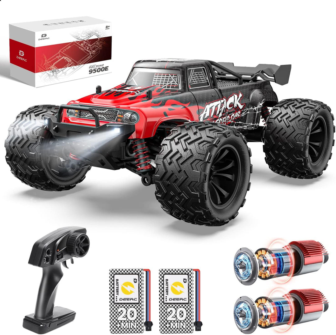 DEERC 9500E - Auto RC todo terreno a escala 1:16, 4x4, de alta velo...