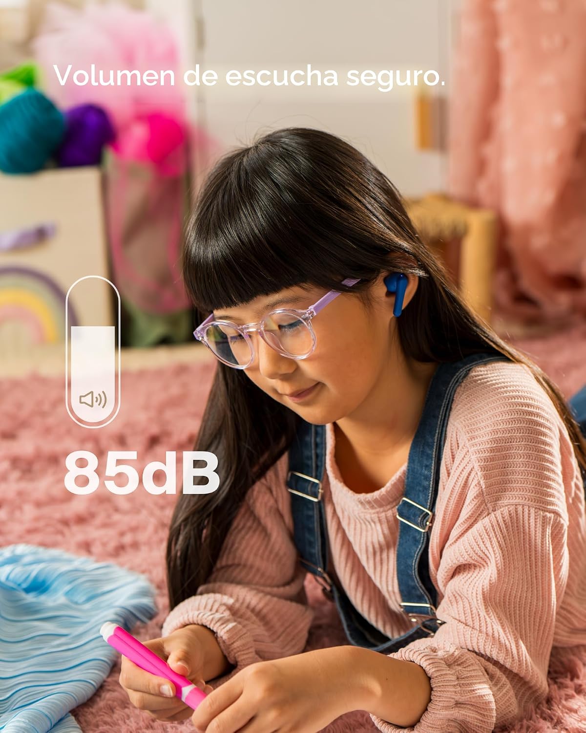 Belkin SoundForm Nano 2 Auriculares Bluetooth para niños con micrófono integrado, batería de 28 horas, volumen seguro de 85 dB, resistencia al agua IPX5 - Auriculares Bluetooth para niños para iPhone
