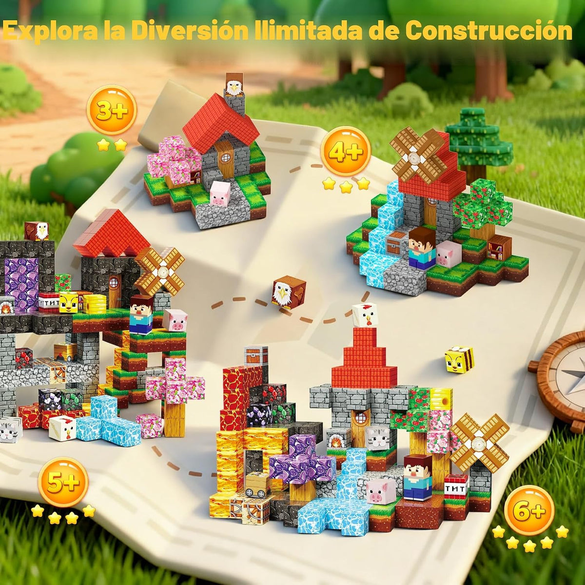 Bloques de construcción magnéticos STEM juguete para niños a partir