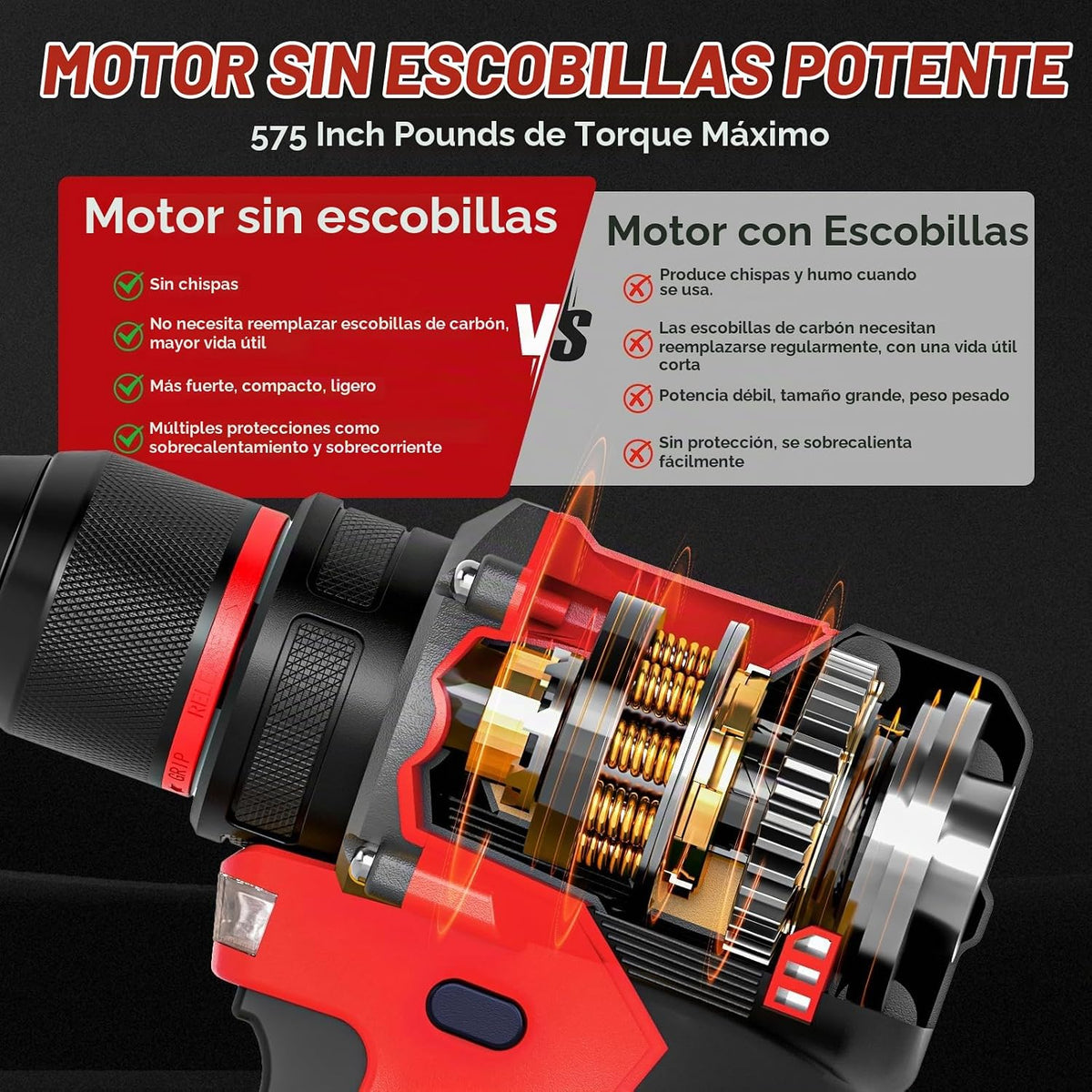 Juego de taladro eléctrico inalámbrico sin escobillas de 21 V con batería de gran capacidad de 4.0 Ah y cargador, taladro eléctrico de metal sin llave de 3/8 pulgadas, ajuste de par 25+1, 2 velocidades, kit de taladro de 87 piezas para proyectos de bricol